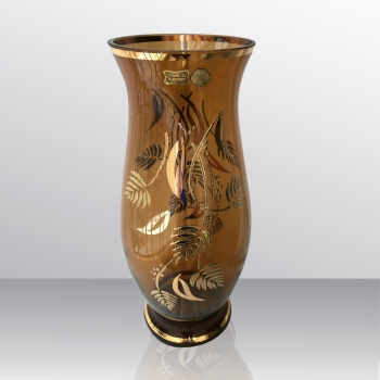 Bình hoa thủy tinh mạ vàng